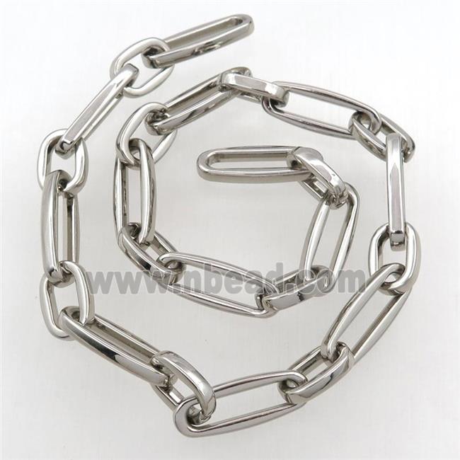 Alloy Chain, platinum plated