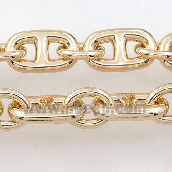 Alloy Chain, lt.gold plated