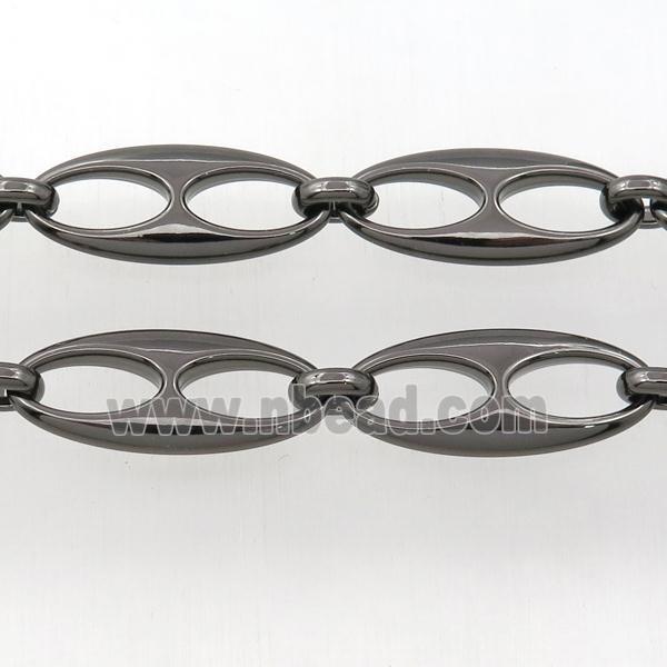 Alloy Chain, black gunmetal plated