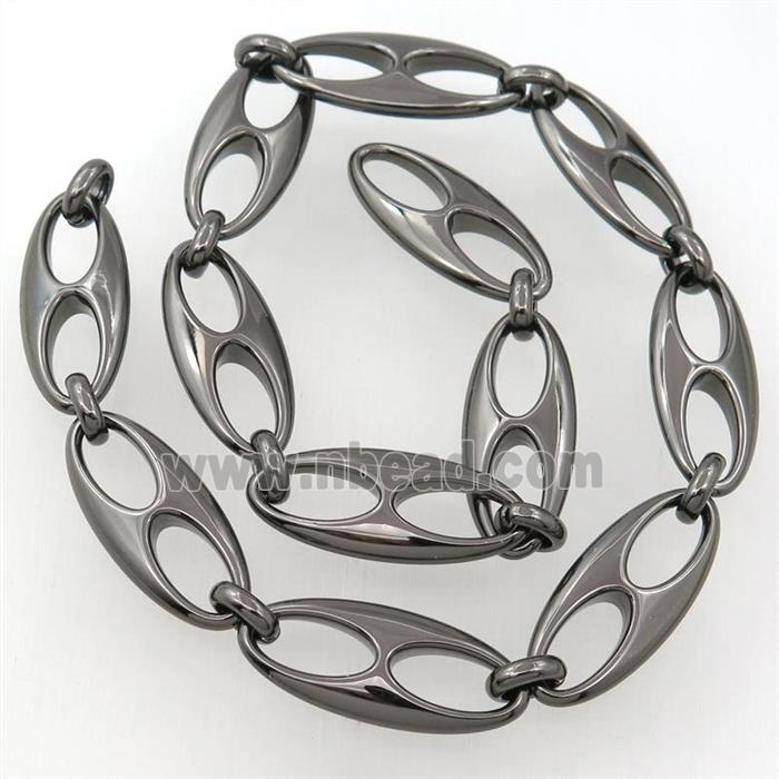 Alloy Chain, black gunmetal plated