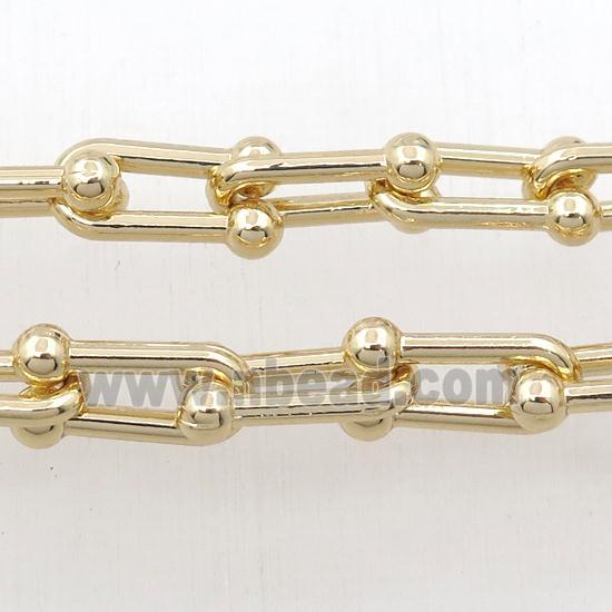 Alloy Chain U-Shape Gold Plated