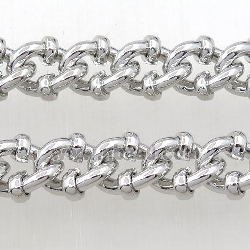 Copper chains, platinum plated