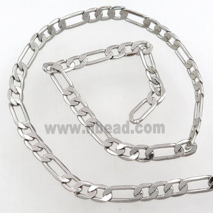 Copper chain, platinum plated