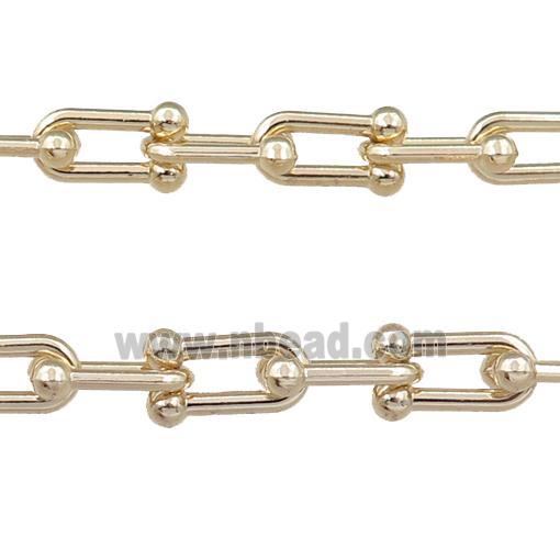 alloy U-shape chain, gold plated