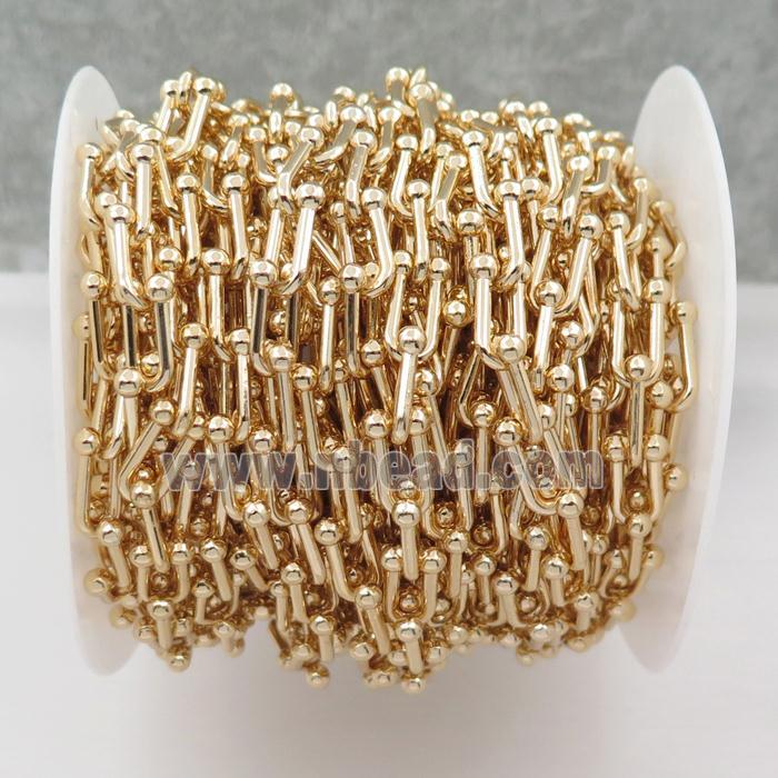 alloy U-shape chain, gold plated