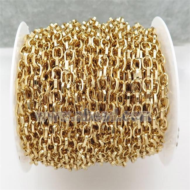 copper chain, gold plated