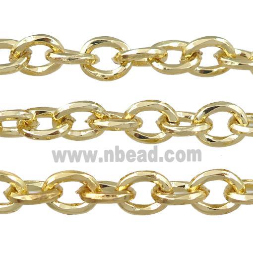 copper chain, gold plated