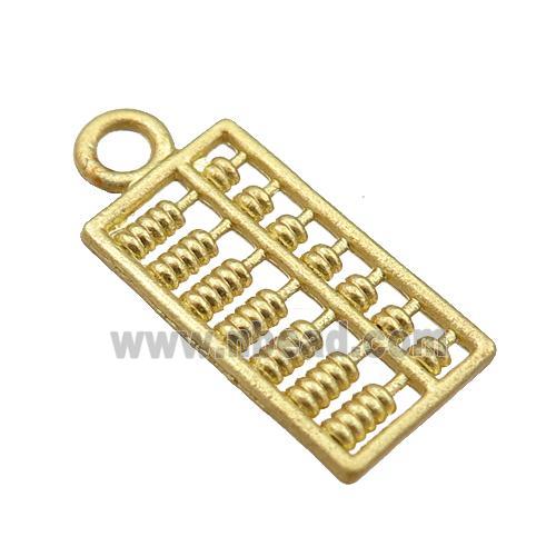 copper abacus pendant, unfaded, duck-gold