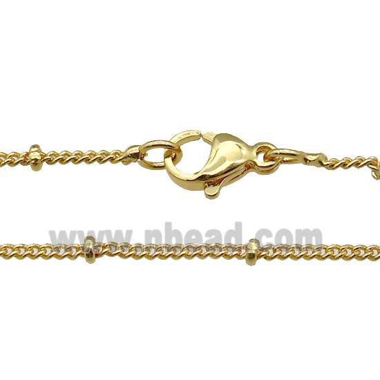 copper necklace chain, unfaded, gold plated