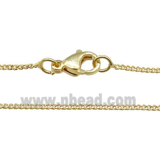 copper necklace chain, unfaded, gold plated