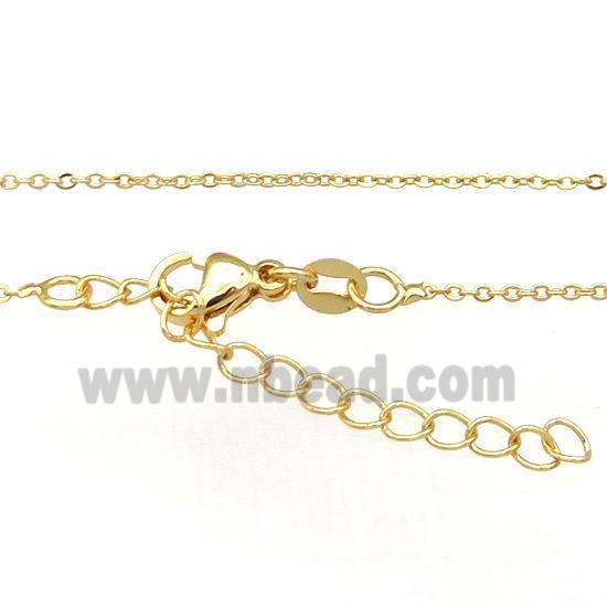 copper necklace chain, unfaded, gold plated