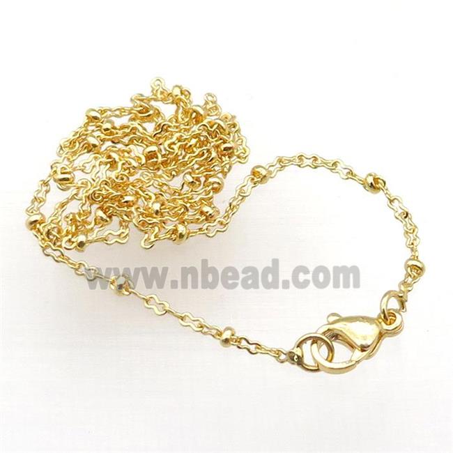 copper necklace chain, unfaded, gold plated