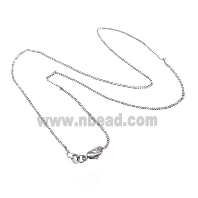 Copper Necklace Chain Unfaded Platinum Plated