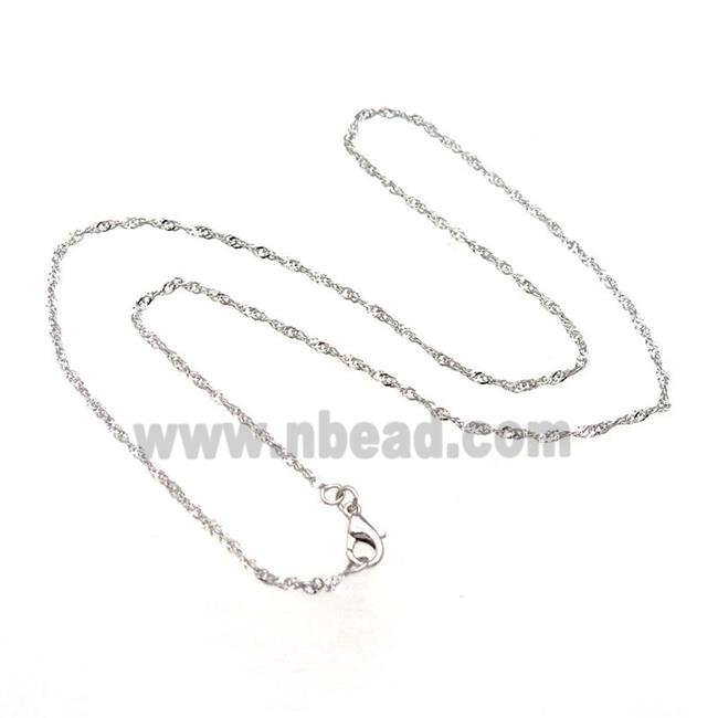 Copper Necklace Chain Unfaded Platinum Plated