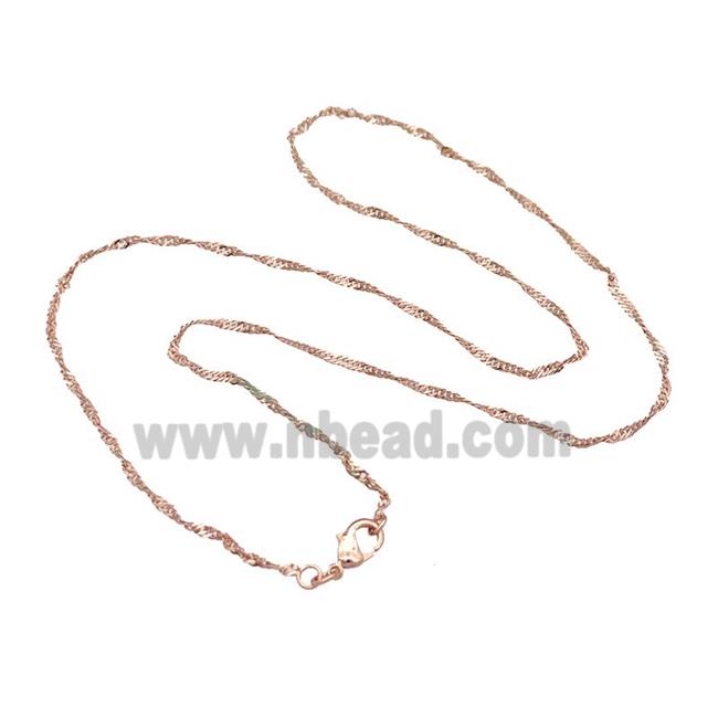 Copper Necklace Chain Unfaded Rose Gold