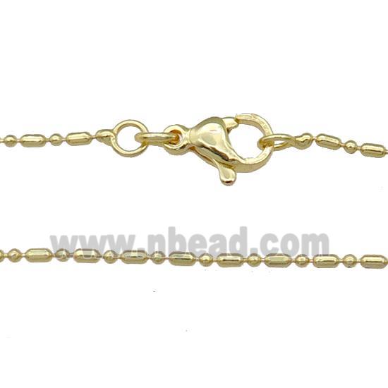 Copper Necklace Chain Unfaded Gold Plated
