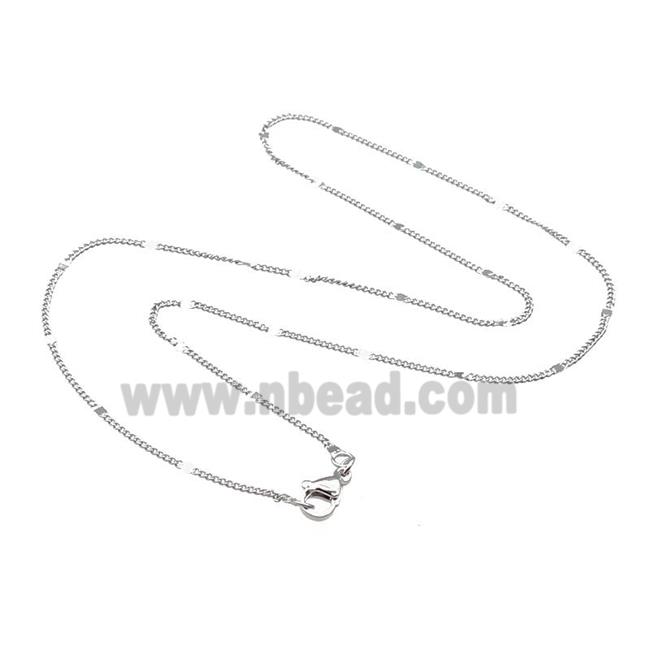 Copper Necklace Chain Unfaded Platinum Plated