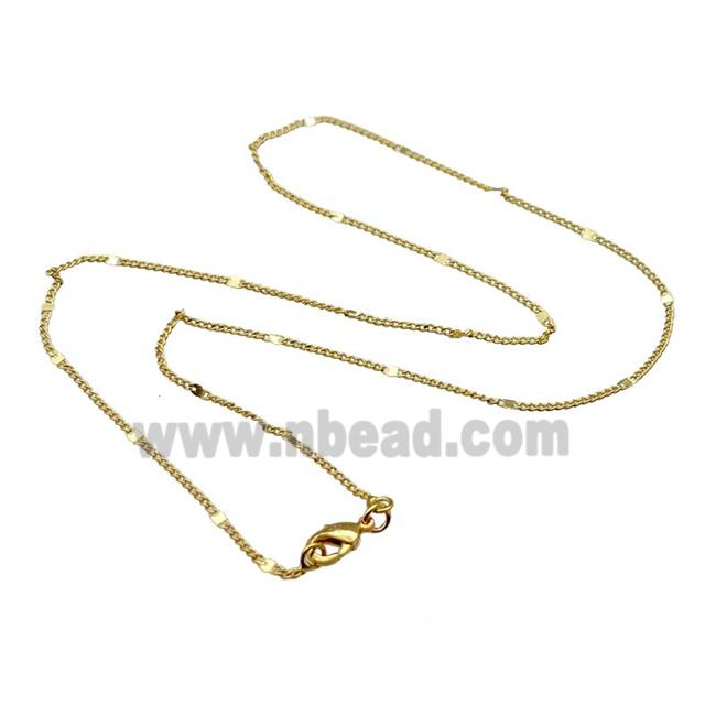 Copper Necklace Chain Unfaded Gold Plated