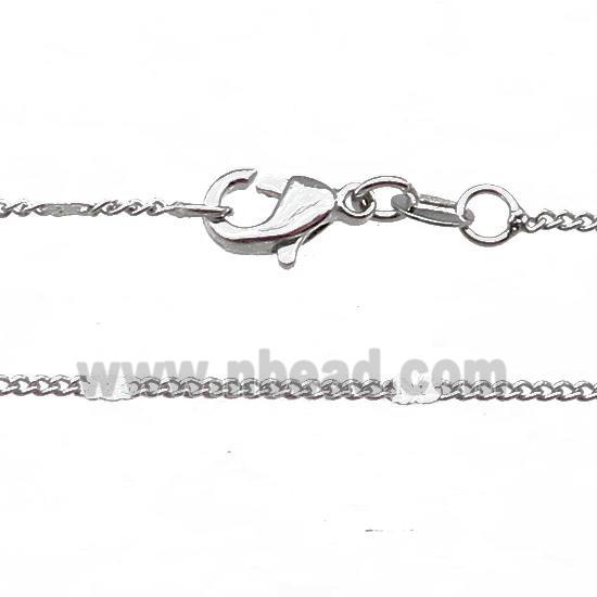 Copper Necklace Chain Unfaded Platinum Plated