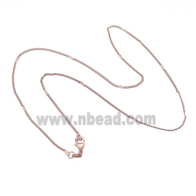 Copper Necklace Chain Unfaded Rose Gold