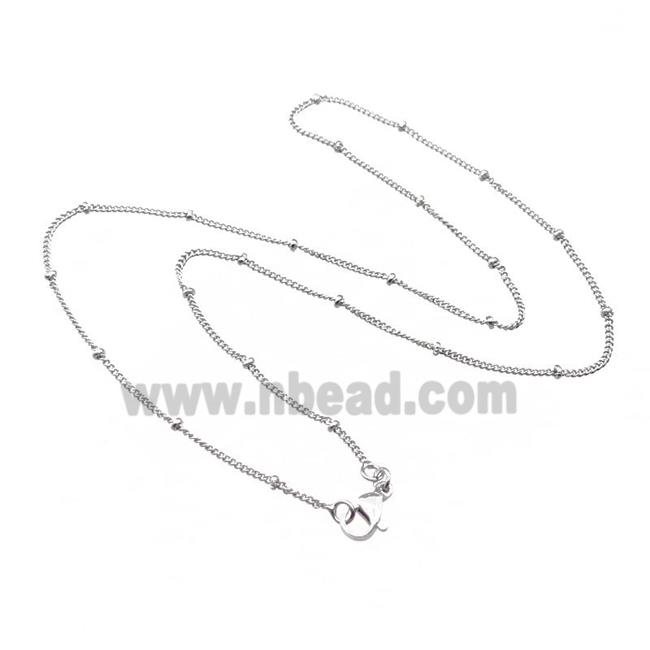 Copper Necklace Satellite Chain Unfaded Platinum Plated