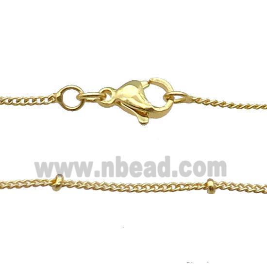 Copper Necklace Satellite Chain Unfaded Gold Plated