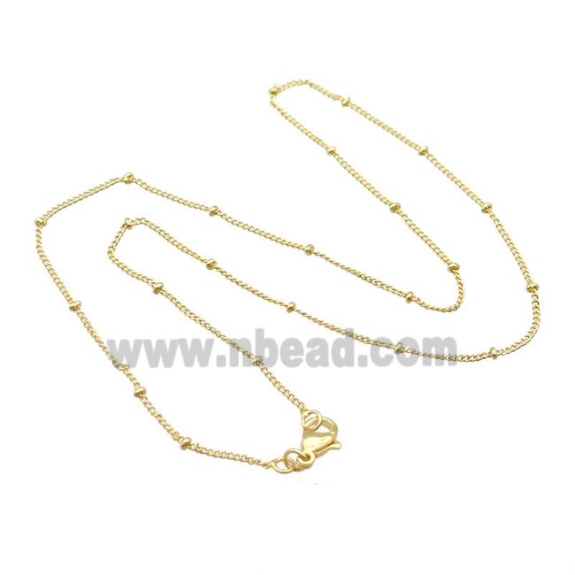 Copper Necklace Satellite Chain Unfaded Gold Plated