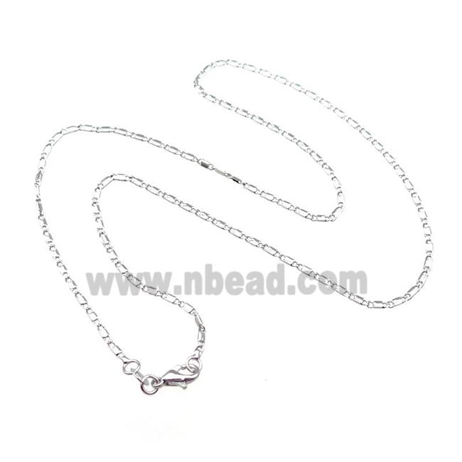 Copper Necklace Chain Unfaded Platinum Plated