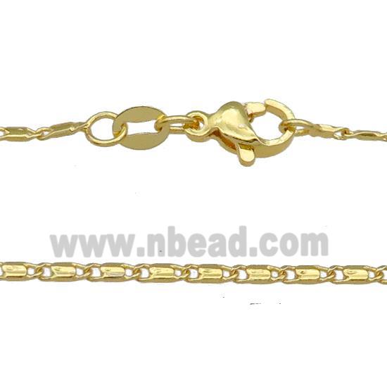 Copper Necklace Chain Unfaded Gold Plated