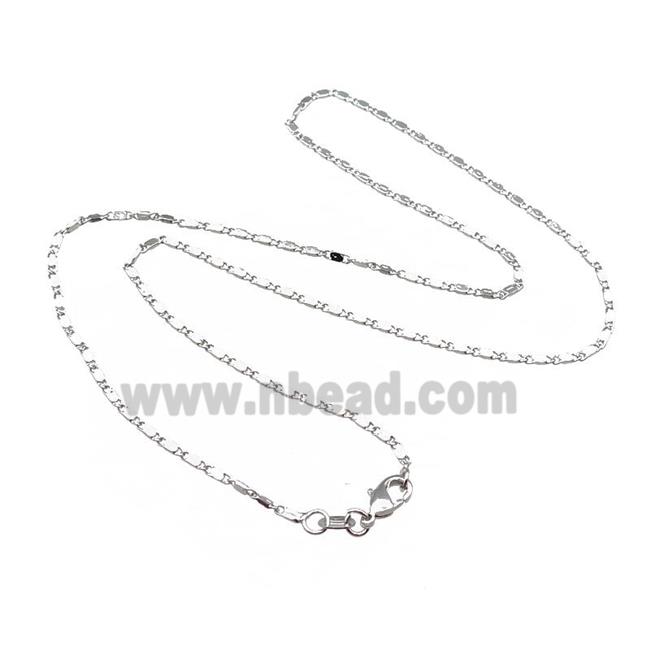 Copper Necklace Chain Unfaded Platinum Plated