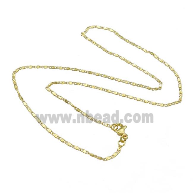 Copper Necklace Chain Unfaded Gold Plated