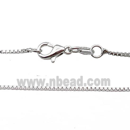Copper Necklace Box Chain Unfaded Platinum Plated