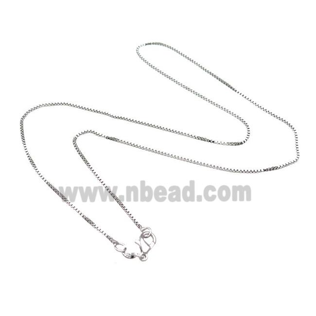 Copper Necklace Box Chain Unfaded Platinum Plated
