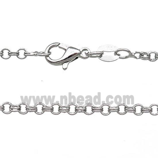 Copper Necklace Chain Unfaded Platinum Plated