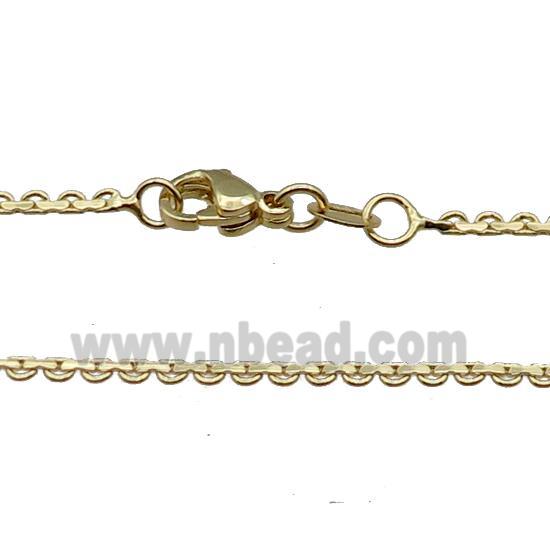 Copper Necklace Chain Unfaded Gold Plated