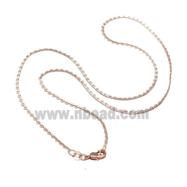 Copper Necklace Chain Unfaded Rose Gold