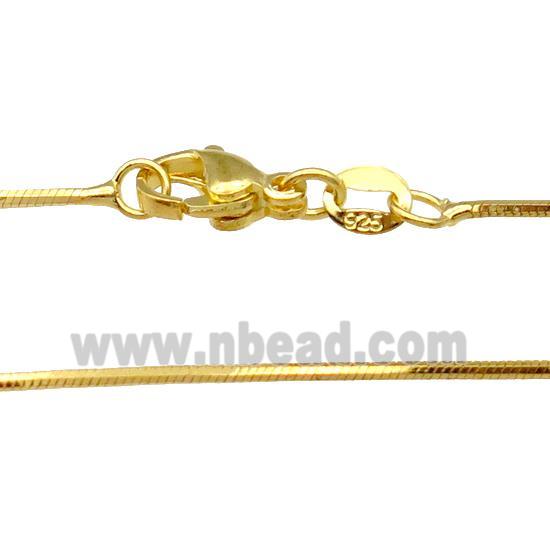 Copper Necklace FlatSnake Chain Unfaded Gold Plated