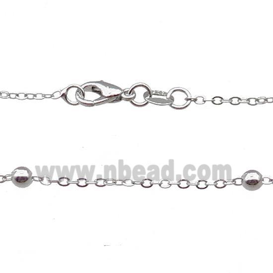 Copper Necklace Satellite Chain Unfaded Platinum Plated