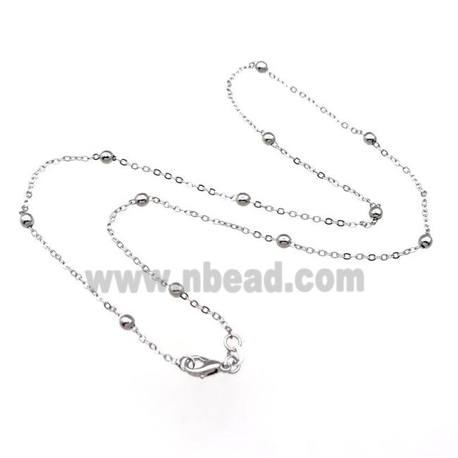 Copper Necklace Satellite Chain Unfaded Platinum Plated