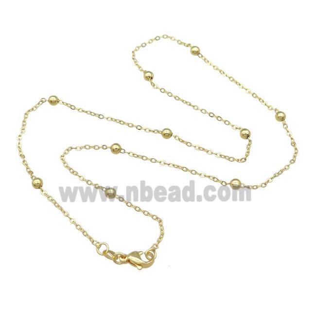 Copper Necklace Satellite Chain Unfaded Gold Plated