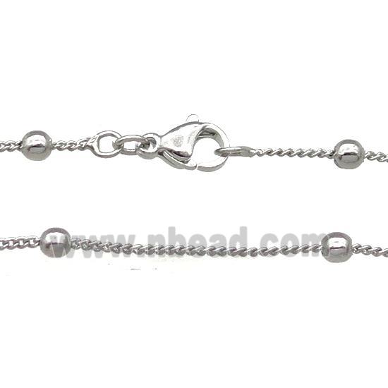 Copper Necklace Satellite Chain Unfaded Platinum Plated