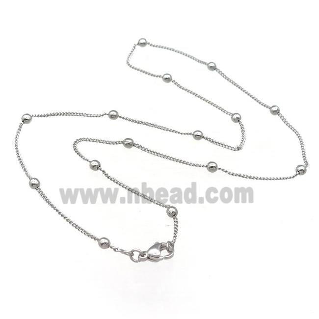 Copper Necklace Satellite Chain Unfaded Platinum Plated