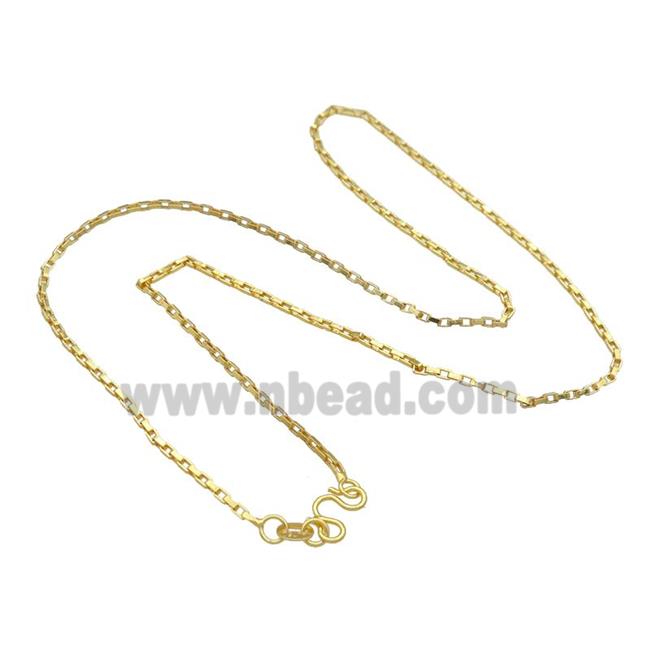 Copper Necklace Chain Unfaded Gold Plated