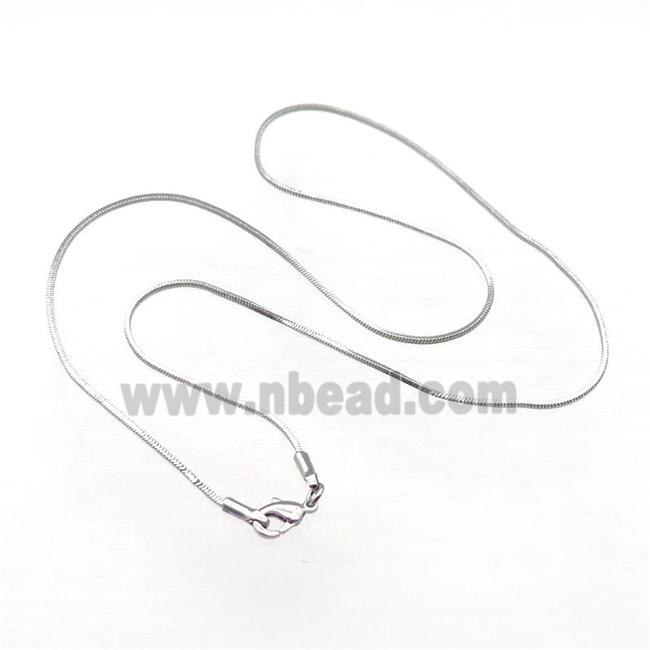 Copper Necklace Snake Chain Unfaded Platinum Plated