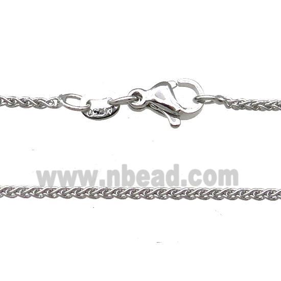 Copper Necklace Chain Unfaded Platinum Plated