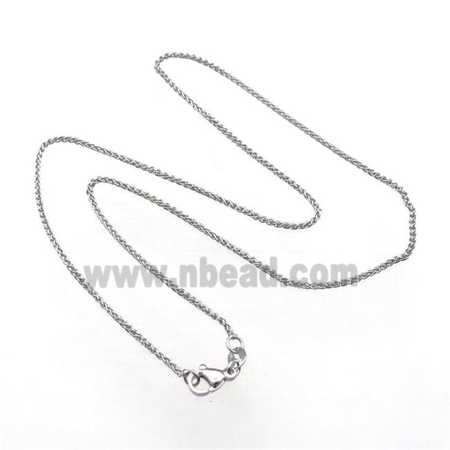 Copper Necklace Chain Unfaded Platinum Plated