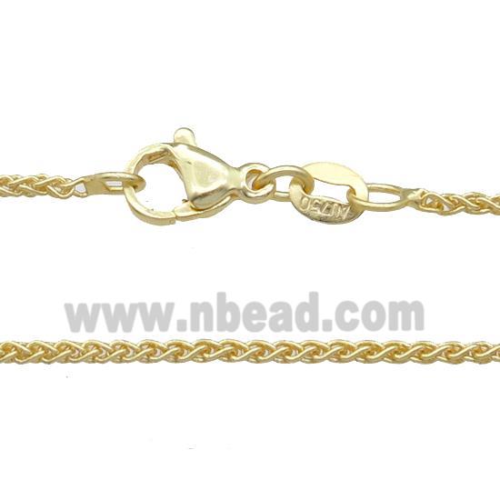 Copper Necklace Chain Unfaded Gold Plated