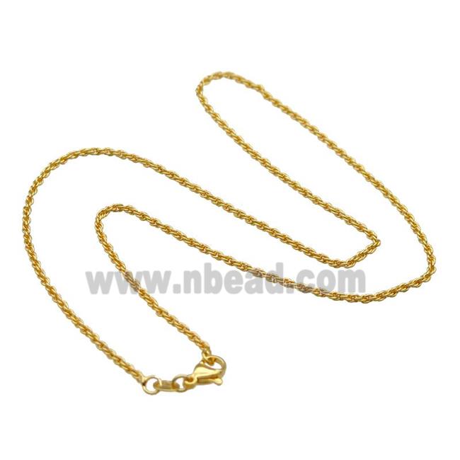 Copper Necklace Chain Unfaded Gold Plated