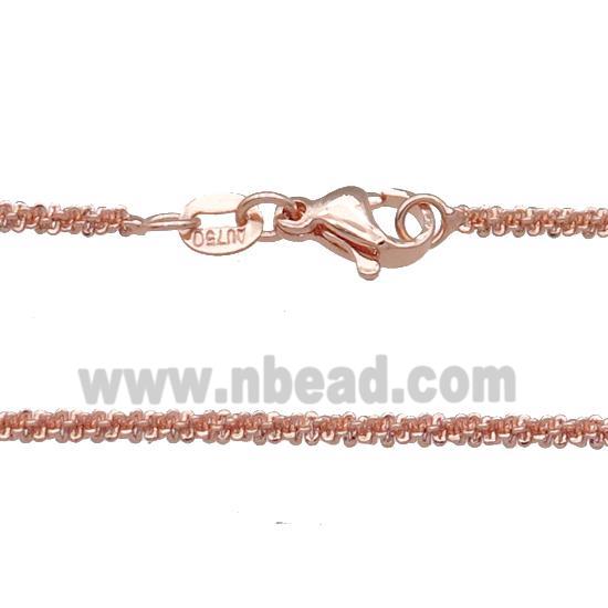 Copper Necklace Chain Unfaded Rose Gold