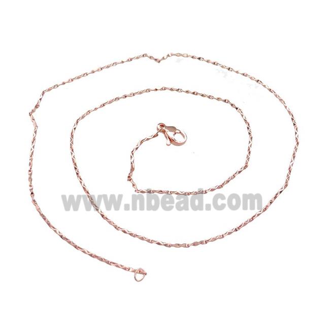 Copper Necklace Chain Unfaded Rose Gold